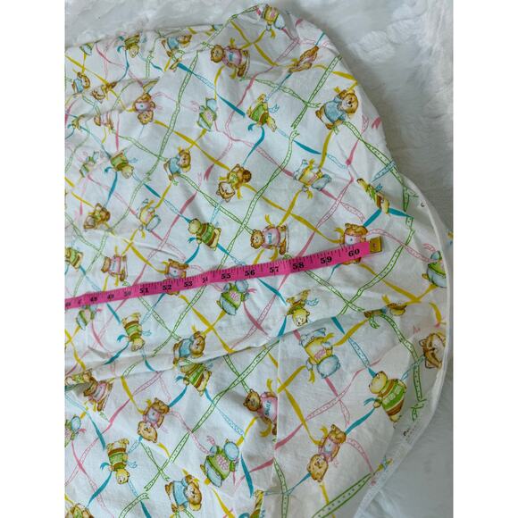 Vintage 80’s Shirt Tales / Critter Sitters Baby Crib Sheet Hallmark Cards Inc. - Picture 9 of 9